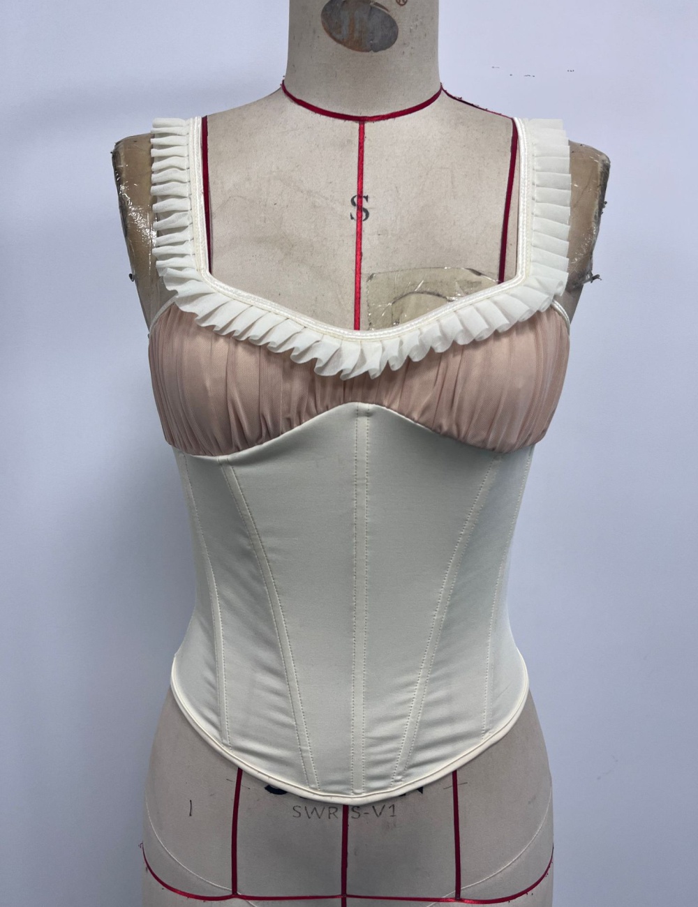 Lotus leaf edges vest spicegirl corset for women