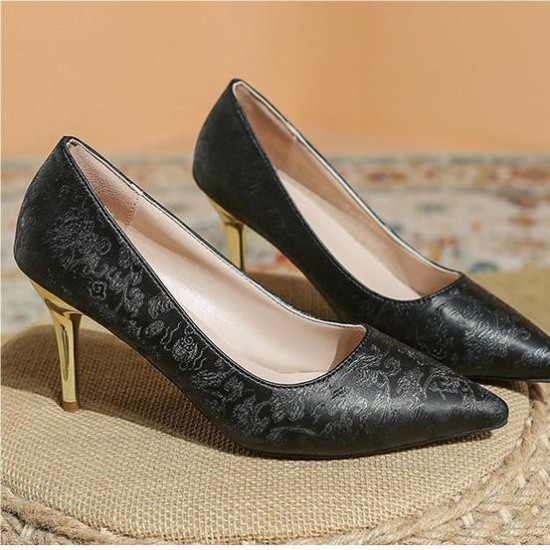 Spring and autumn shoes pointed high-heeled shoes for women