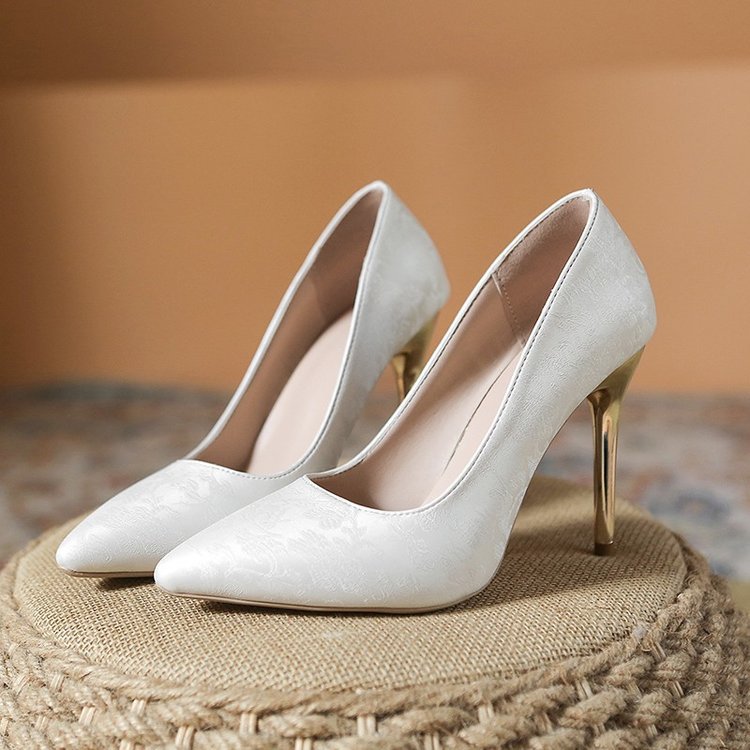 Spring and autumn shoes pointed high-heeled shoes for women