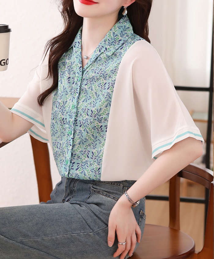 Mixed colors bat sleeve shirt printing loose tops