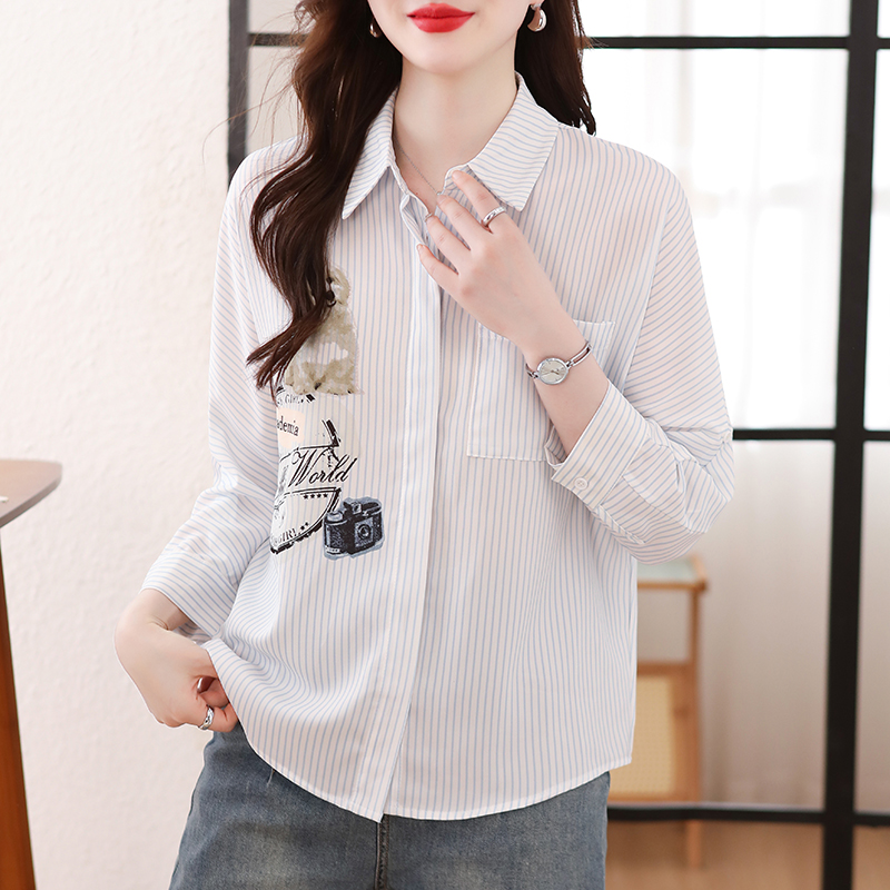 Lovely lapel shirt short sleeve tops for women