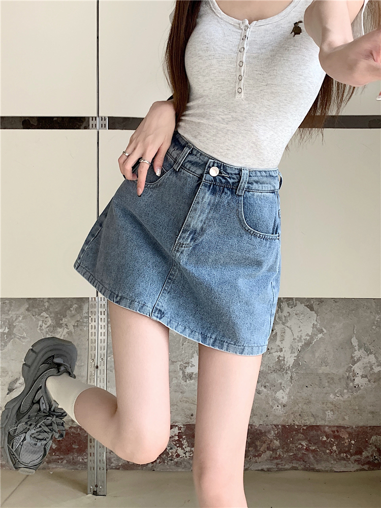 Korean style all-match short skirt A-line culottes for women