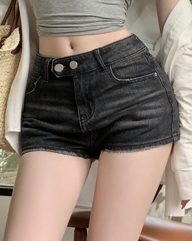 Retro tight short jeans high waist spicegirl shorts for women