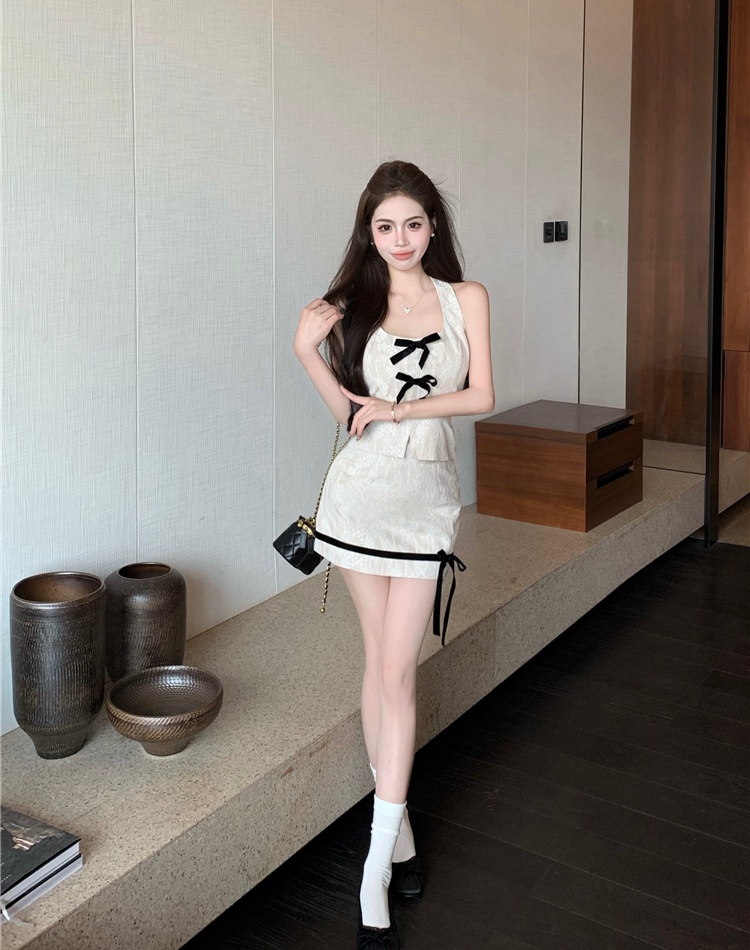 France style short skirt chanelstyle skirt 2pcs set