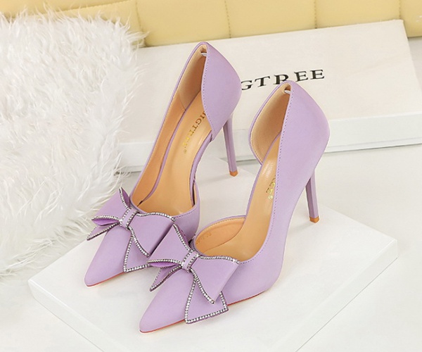 Banquet bow shoes low fine-root high-heeled shoes for women