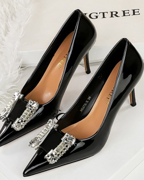Metal high-heeled shoes European style shoes for women