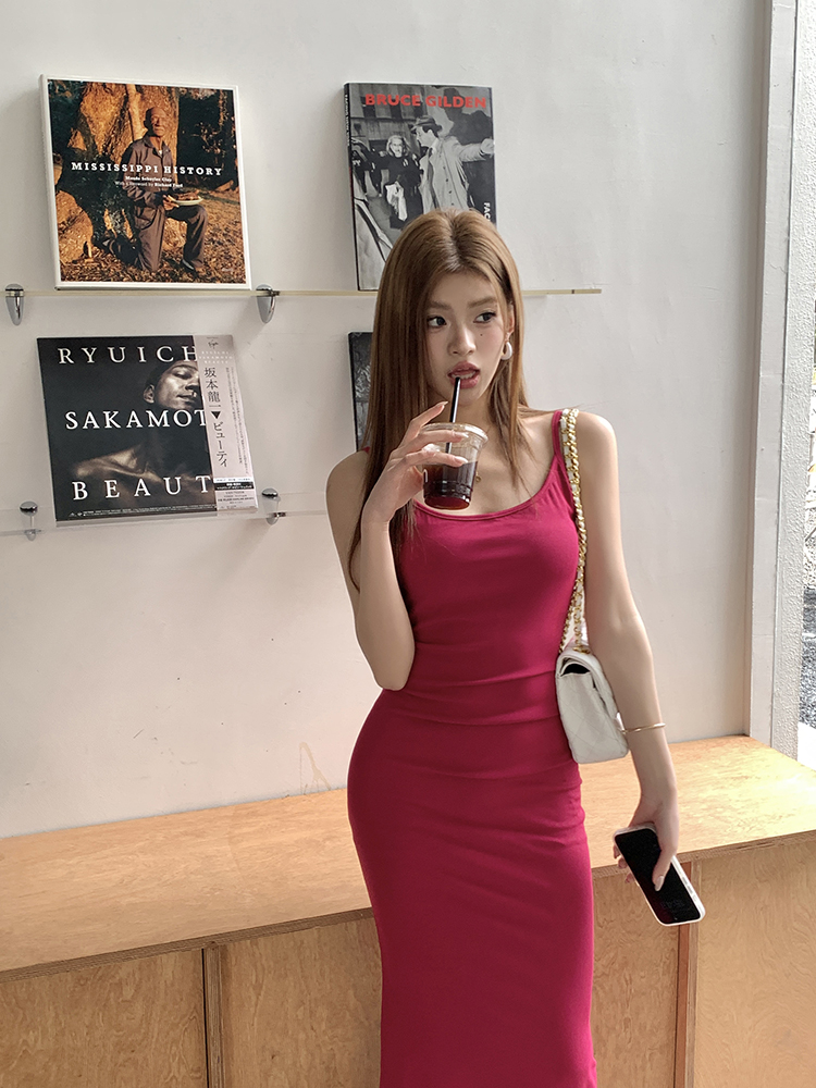 Slim summer strap dress colors long dress for women