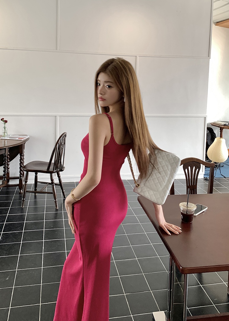 Slim summer strap dress colors long dress for women