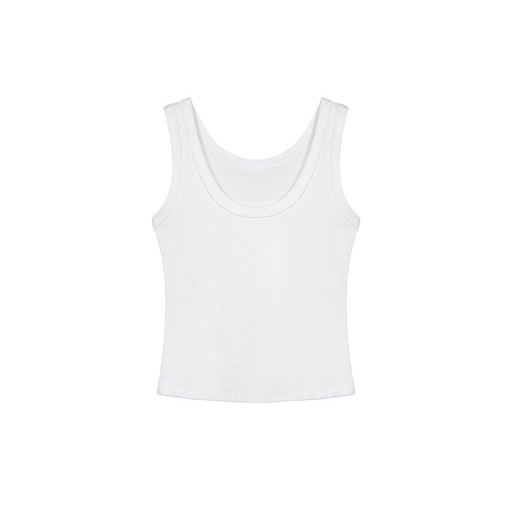 Wears outside basis elasticity vest knitted short tops for women