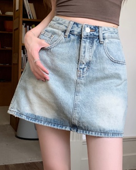 Slim light color skirt high waist summer short skirt for women