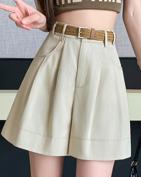 Loose belt summer wide leg pants for women