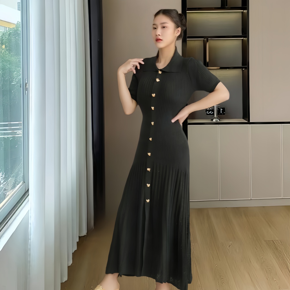 Chinese style short sleeve temperament dress