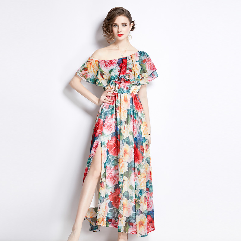 Vacation chiffon dress seaside long dress