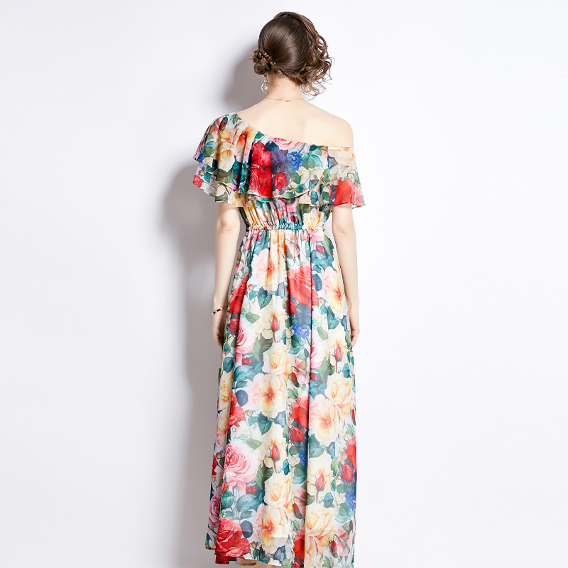 Vacation chiffon dress seaside long dress