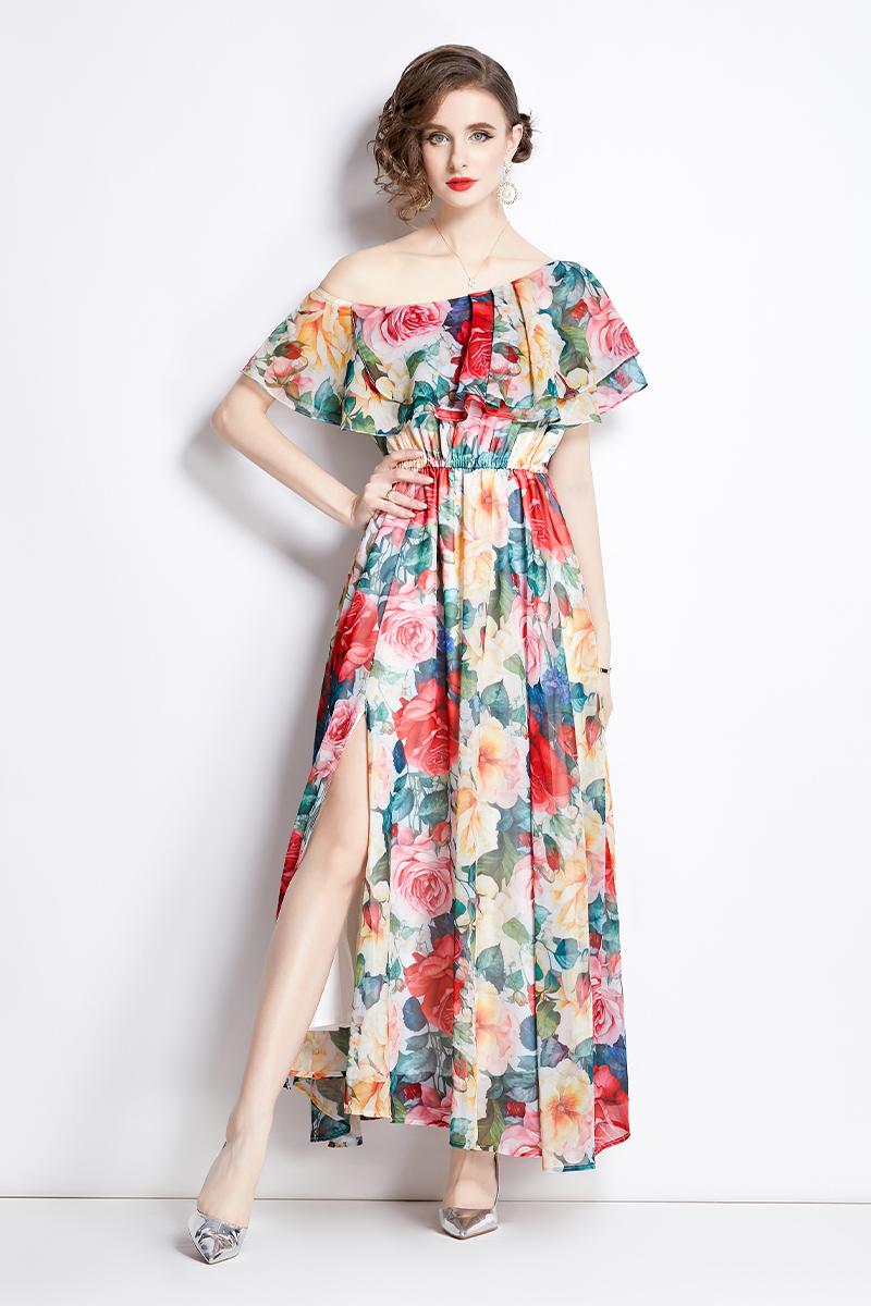 Vacation chiffon dress seaside long dress