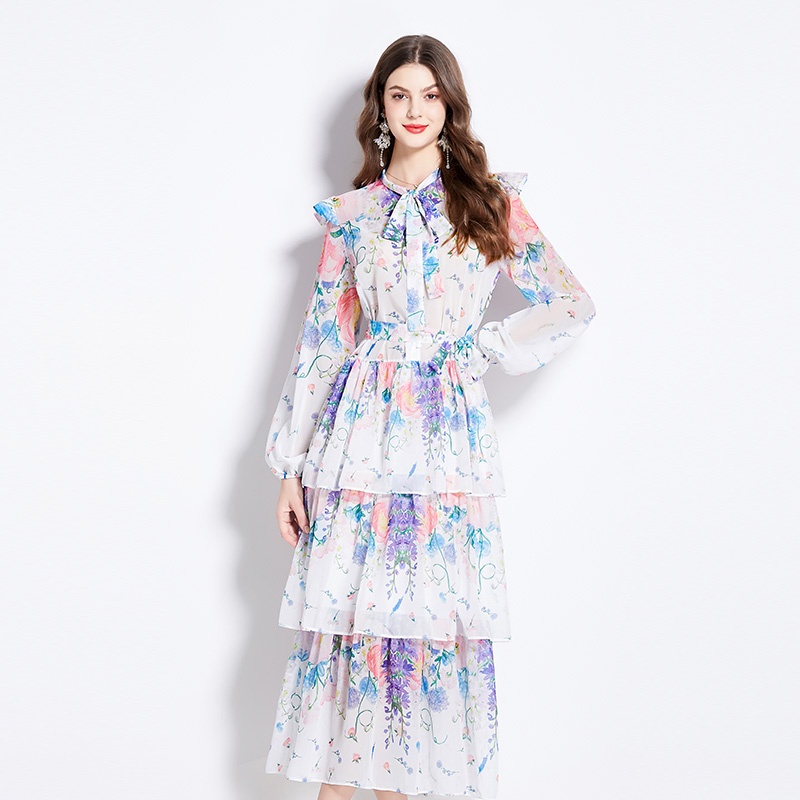 Slim France style sweet tender spring dress for women