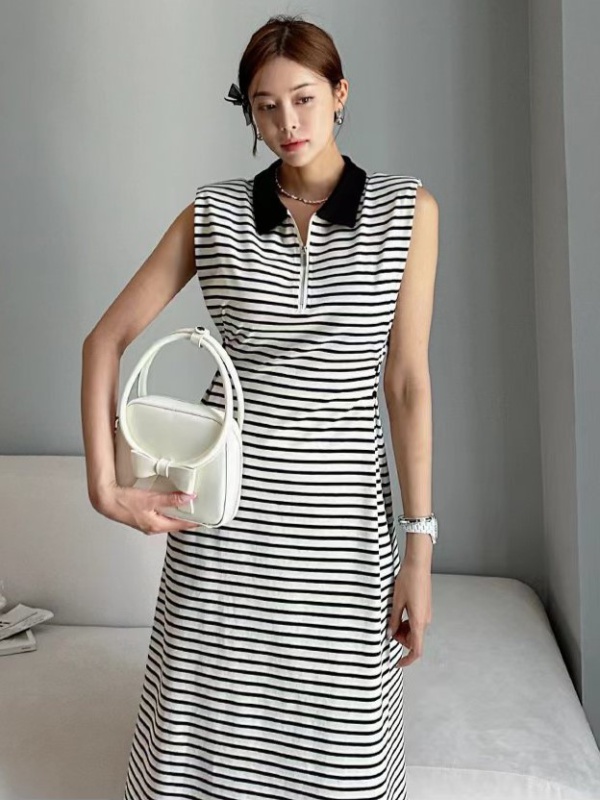 Korean style pinched waist Casual T-shirt sports loose dress