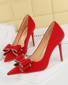 Banquet low shoes pointed high-heeled shoes for women