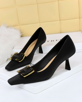 Metal buckles decoration high-heeled shoes shoes for women