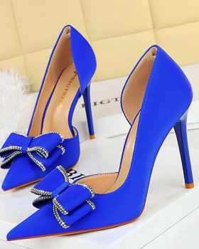 Hollow low shoes fine-root high-heeled shoes for women