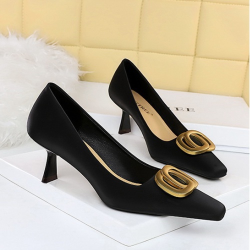 Square head Korean style profession shoes for women