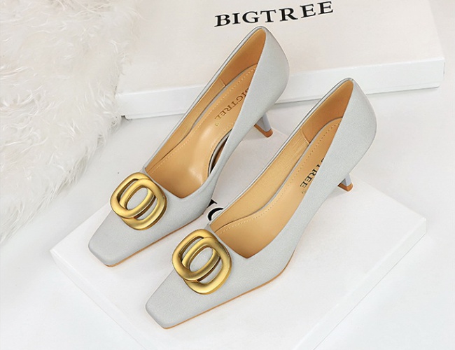 Square head Korean style profession shoes for women