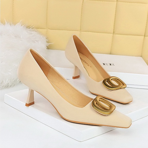 Square head Korean style profession shoes for women