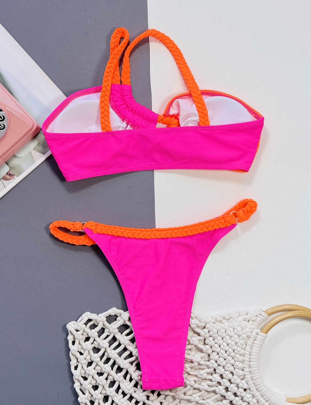 Mixed colors separates swimsuit bikini swimwear for women