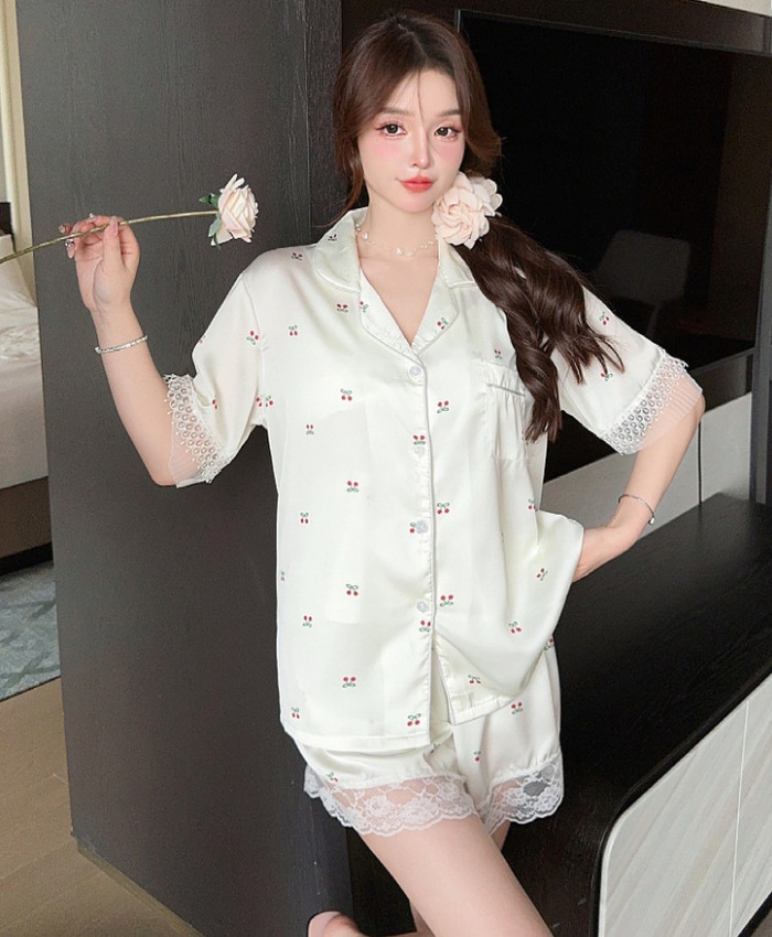 Spring homewear sexy enticement pajamas 3pcs set for women