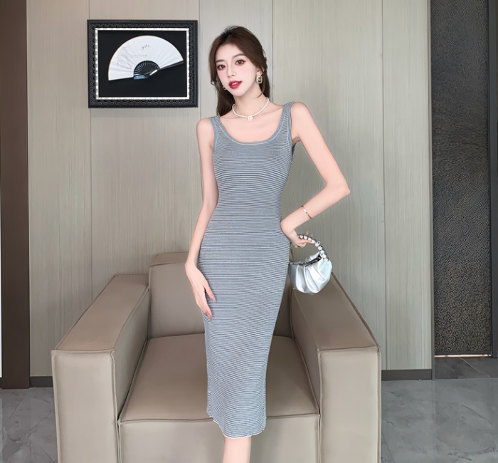 Summer temperament long dress France style dress for women