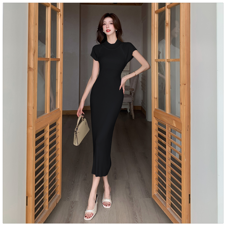 France style slim long dress package hip dress