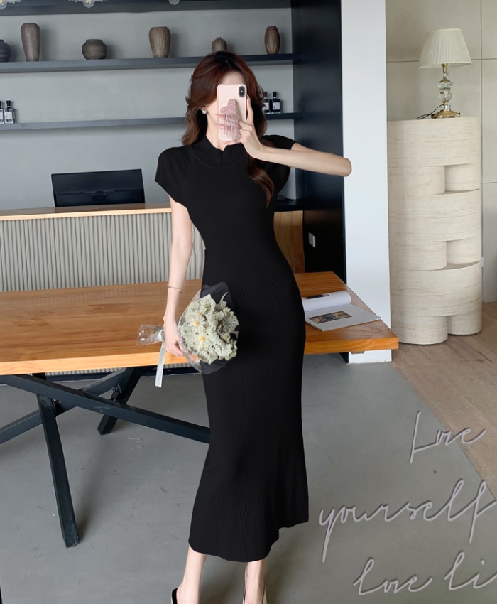 France style slim long dress package hip dress