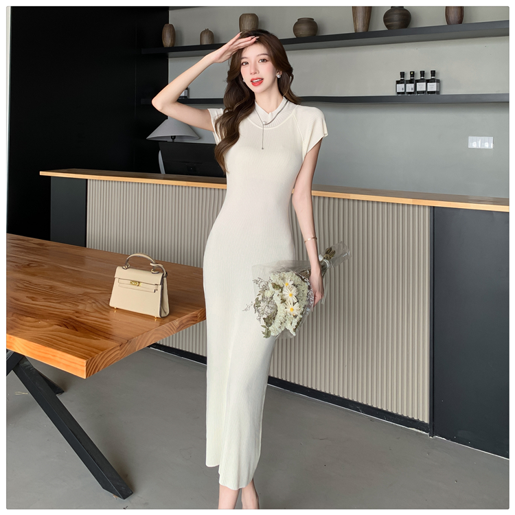 France style slim long dress package hip dress