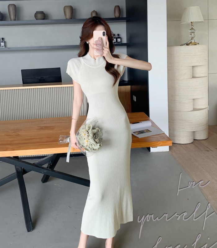 France style slim long dress package hip dress