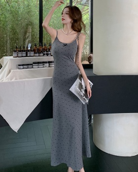 Casual polka dot dress summer long dress for women