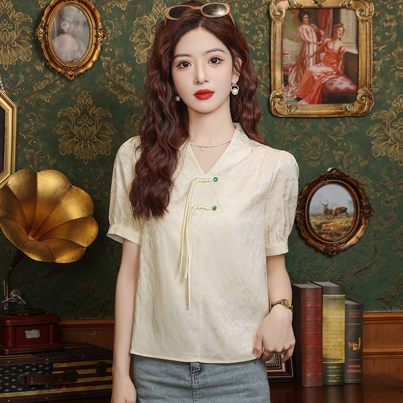 Summer small shirt Chinese style shirt for women