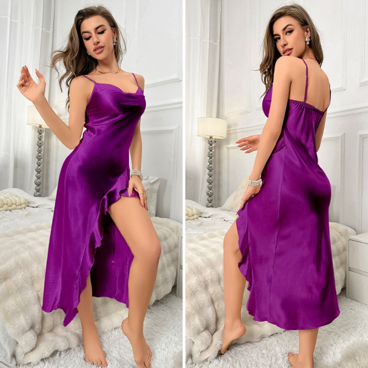 Ice silk European style strap dress sexy night dress