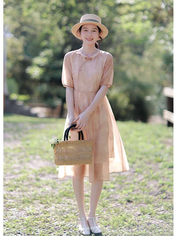 Summer short sleeve temperament art dress