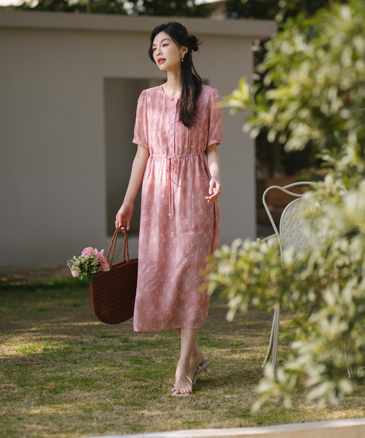 Temperament short sleeve summer art dress