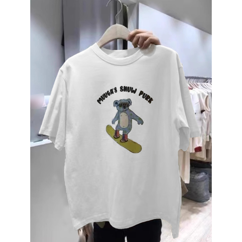 Large yard summer printing T-shirt for women