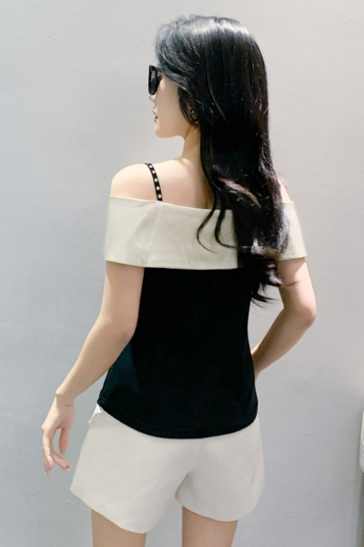 Sling summer Western style strapless T-shirt for women