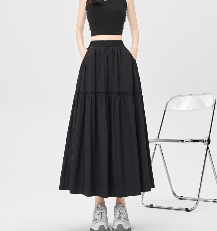 A-line cake slim skirt summer all-match long skirt