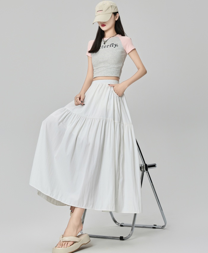 A-line cake slim skirt summer all-match long skirt