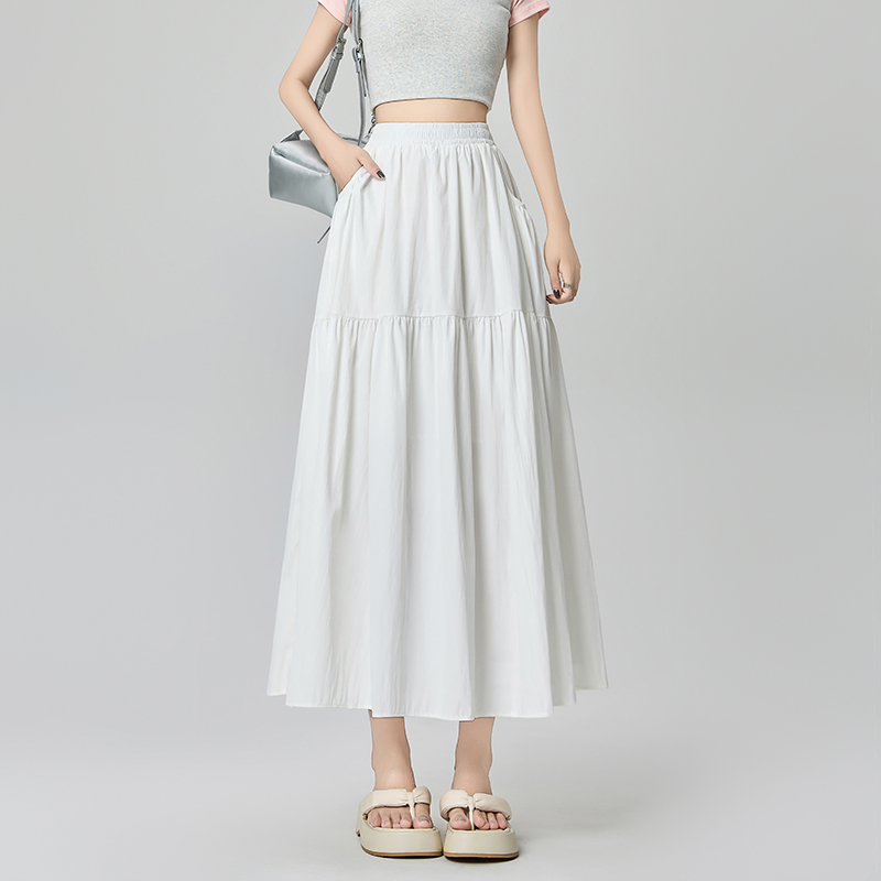 A-line cake slim skirt summer all-match long skirt