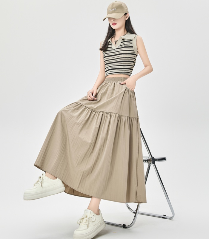 A-line cake slim skirt summer all-match long skirt