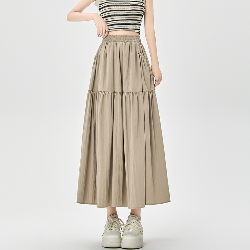 A-line cake slim skirt summer all-match long skirt