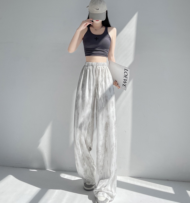 Drape straight pants Casual wide leg pants for women