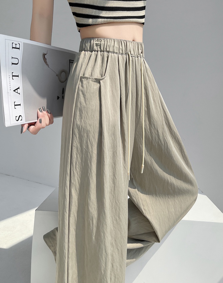 Loose summer drape wide leg pants ice silk sunscreen pants