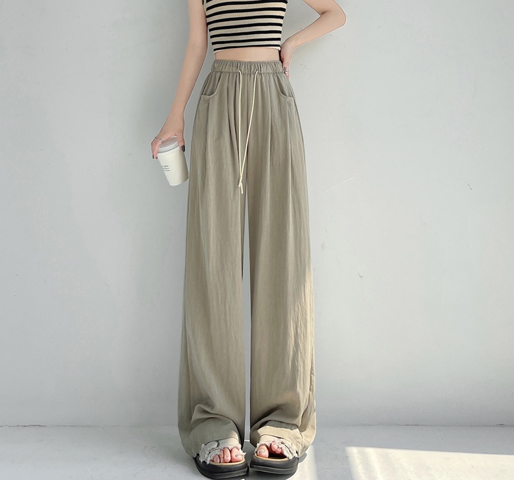 Loose summer drape wide leg pants ice silk sunscreen pants