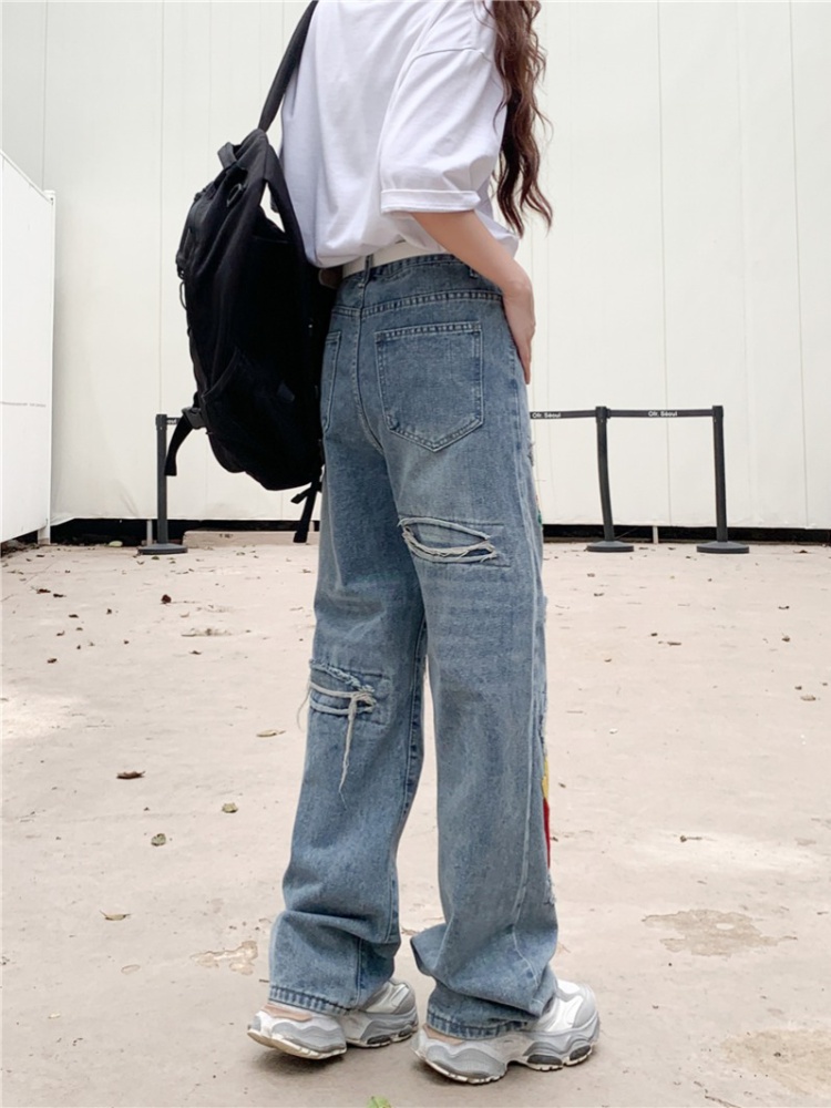 Street Casual long pants American style jeans for women